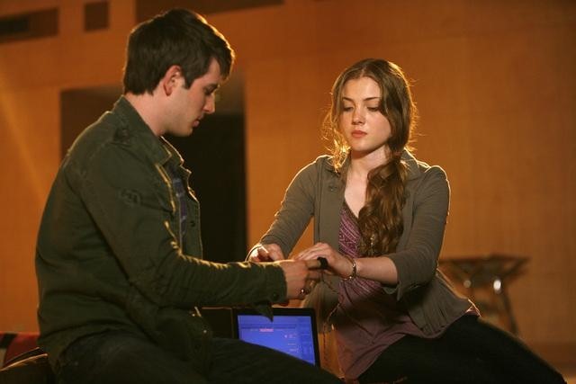 Still of Skyler Samuels and Travis Caldwell in The Gates (2010)