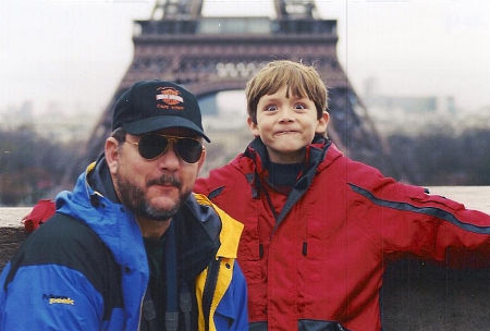 L-R, Stephen and Beauregard Bridgewater in Paris, 2002.