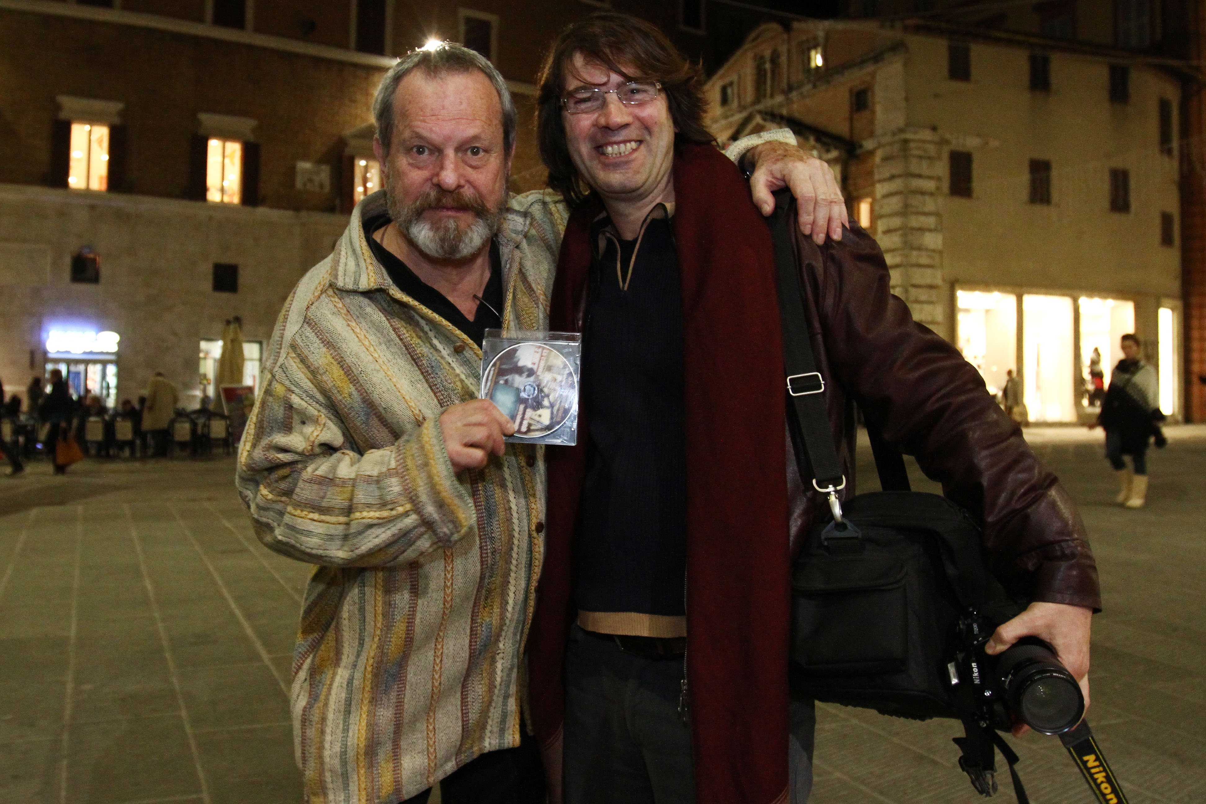 Perugia, with Terry Gilliam, fantastic director full of genius and generous man, advertising my short films! - Immaginario film festival - November 2009