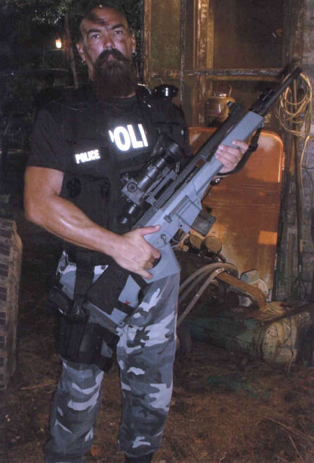 Actor Gary Nickens as police sharpshooter Fanuti in 