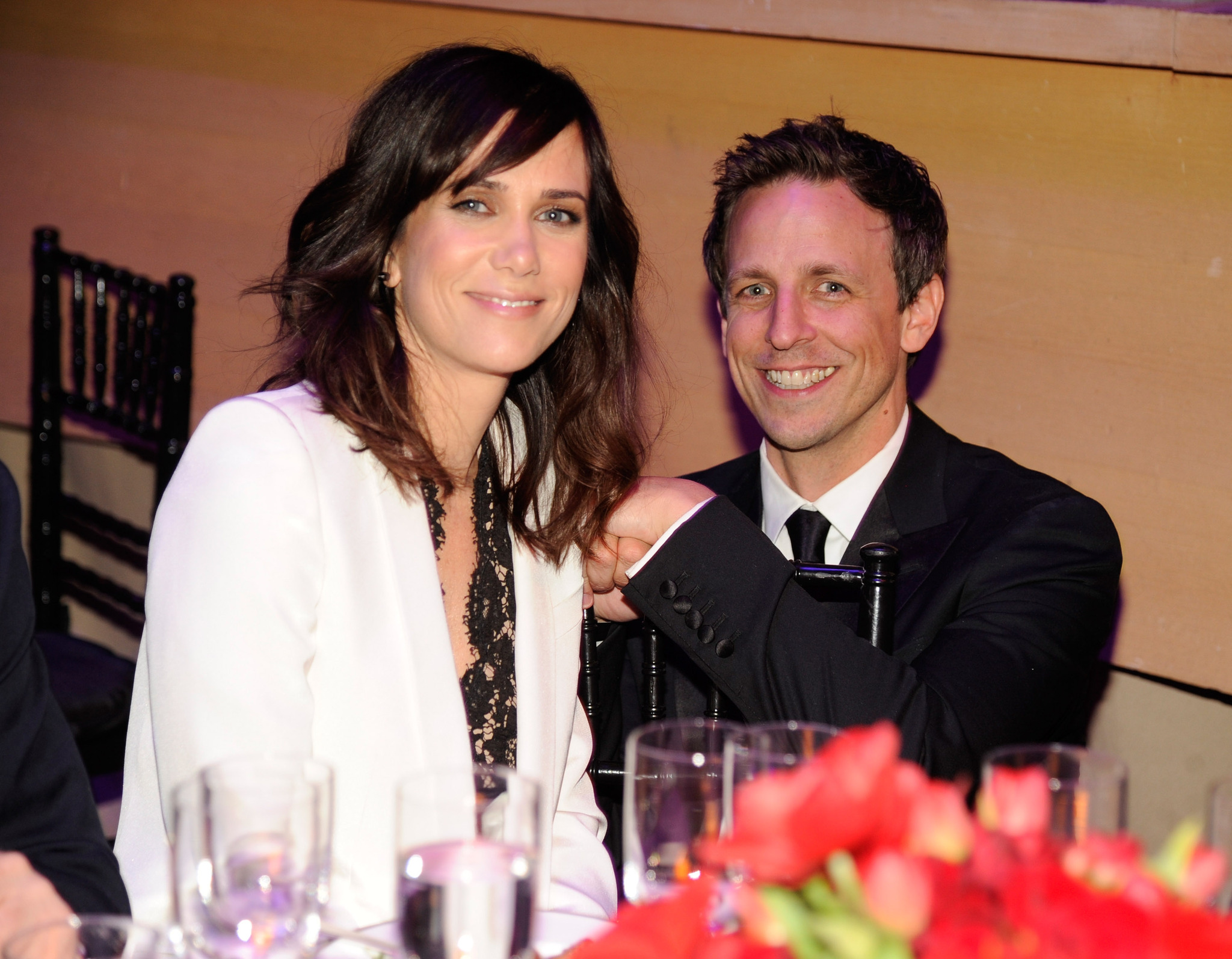 Seth Meyers and Kristen Wiig