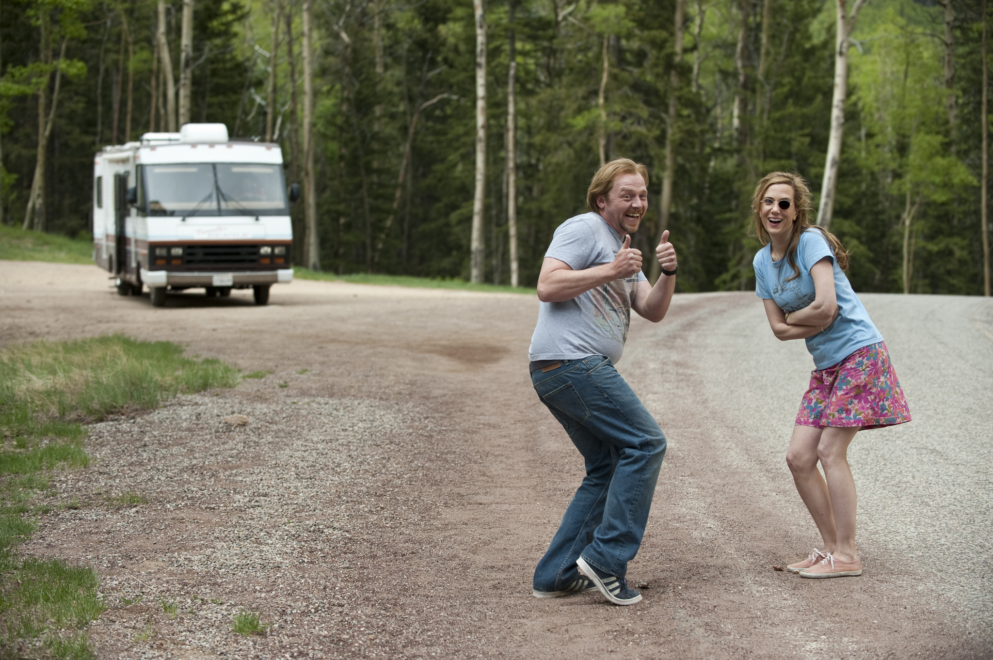 Still of Simon Pegg and Kristen Wiig in Polas (2011)