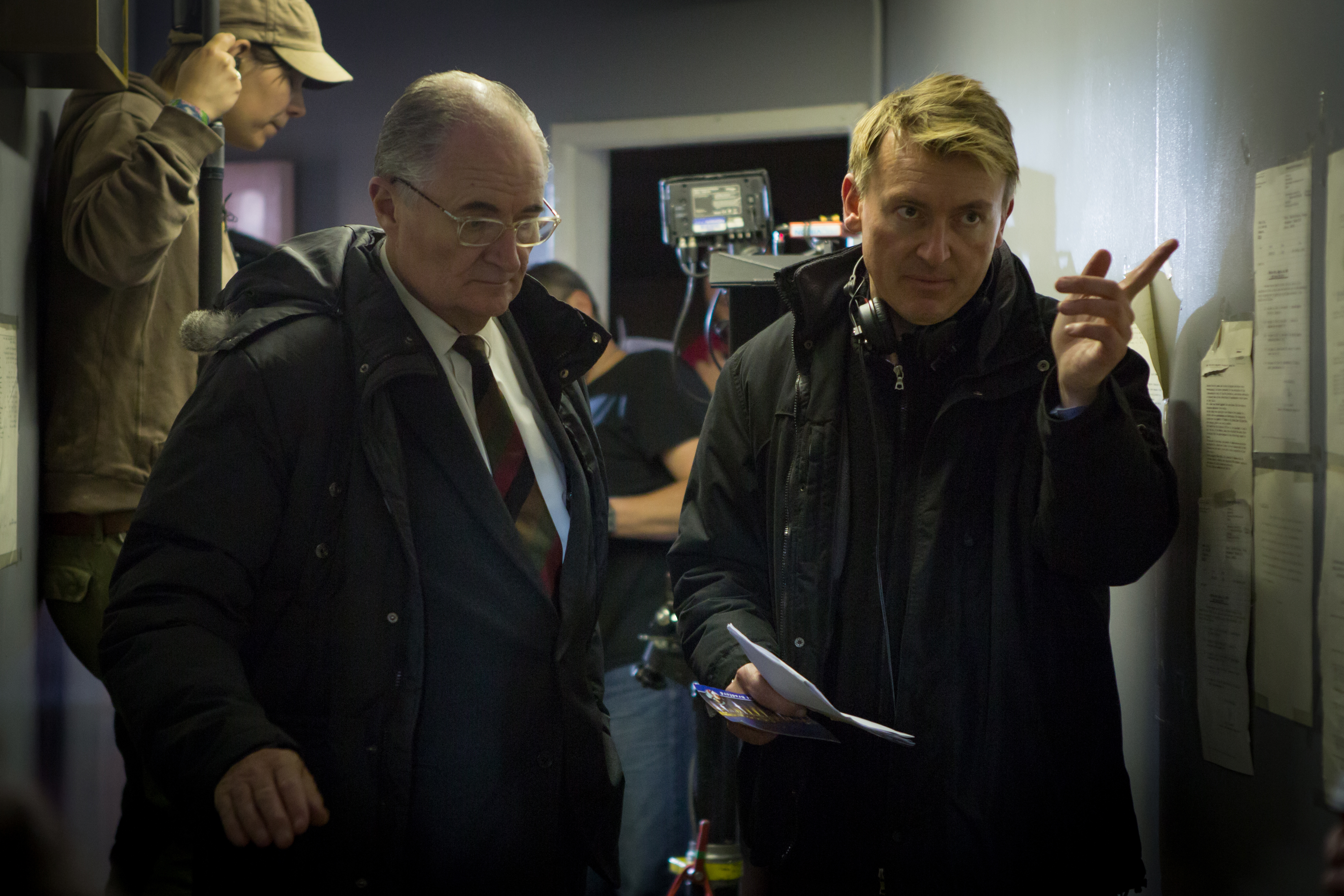 James Strong & Jim Broadbent on the set of The Great Train Robbery: A Copper's Tale