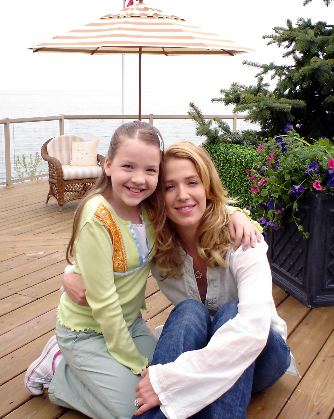With Poppy Montgomery in Murder in the Hamptons, 2005.