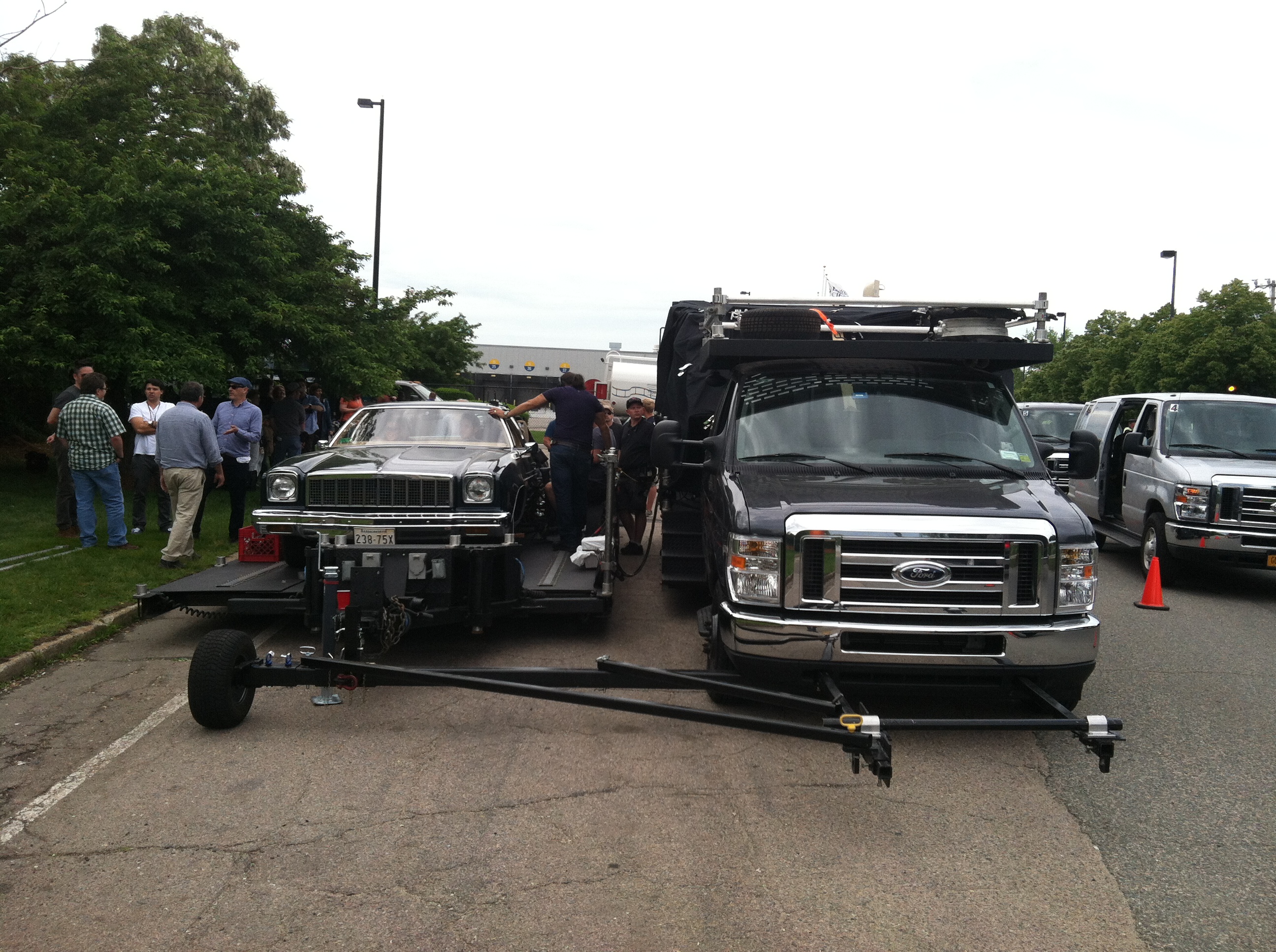 David Conelli side towing a process trailer for Black Mass