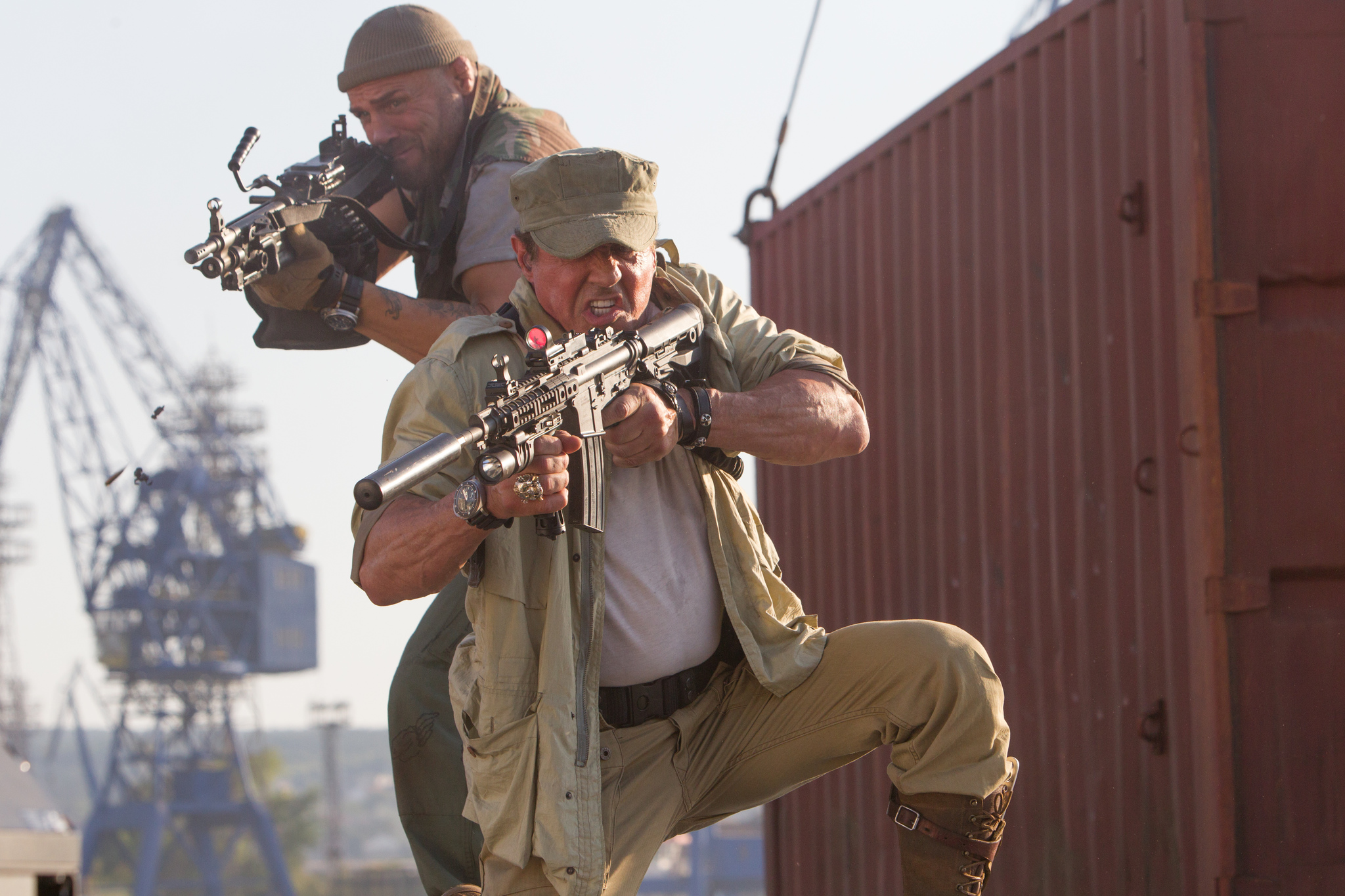 Still of Sylvester Stallone and Randy Couture in Nesunaikinami 3 (2014)