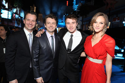 Sean Bailey, Michael Sheen, Garrett Hedlund and Beau Garrett at event of Tronas: Palikimas (2010)