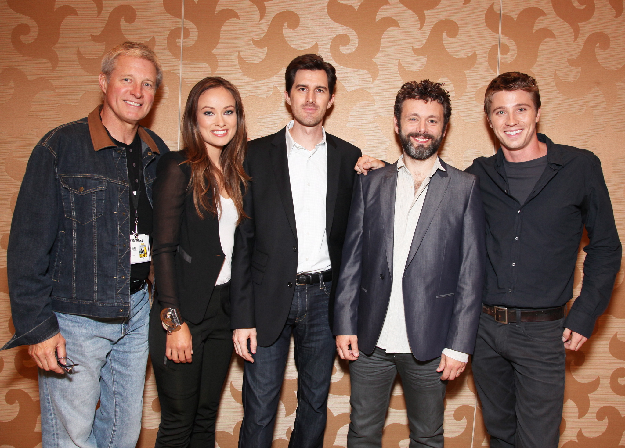 Bruce Boxleitner, Michael Sheen, Olivia Wilde, Garrett Hedlund and Joseph Kosinski at event of Tronas: Palikimas (2010)