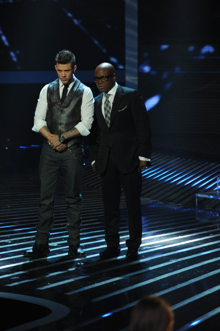 Still of L.A. Reid and Chris Rene in The X Factor (2011)