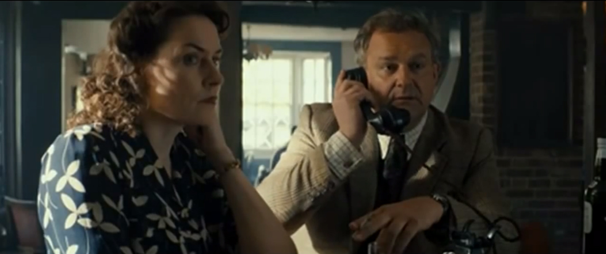 Scene from the movie The Monuments Men with Hugh Bonneville.