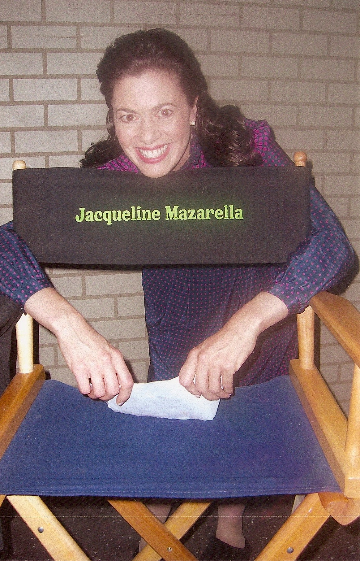 Jacqueline Mazarella, as Ms. Morello, on the set of Everybody Hates Chris.