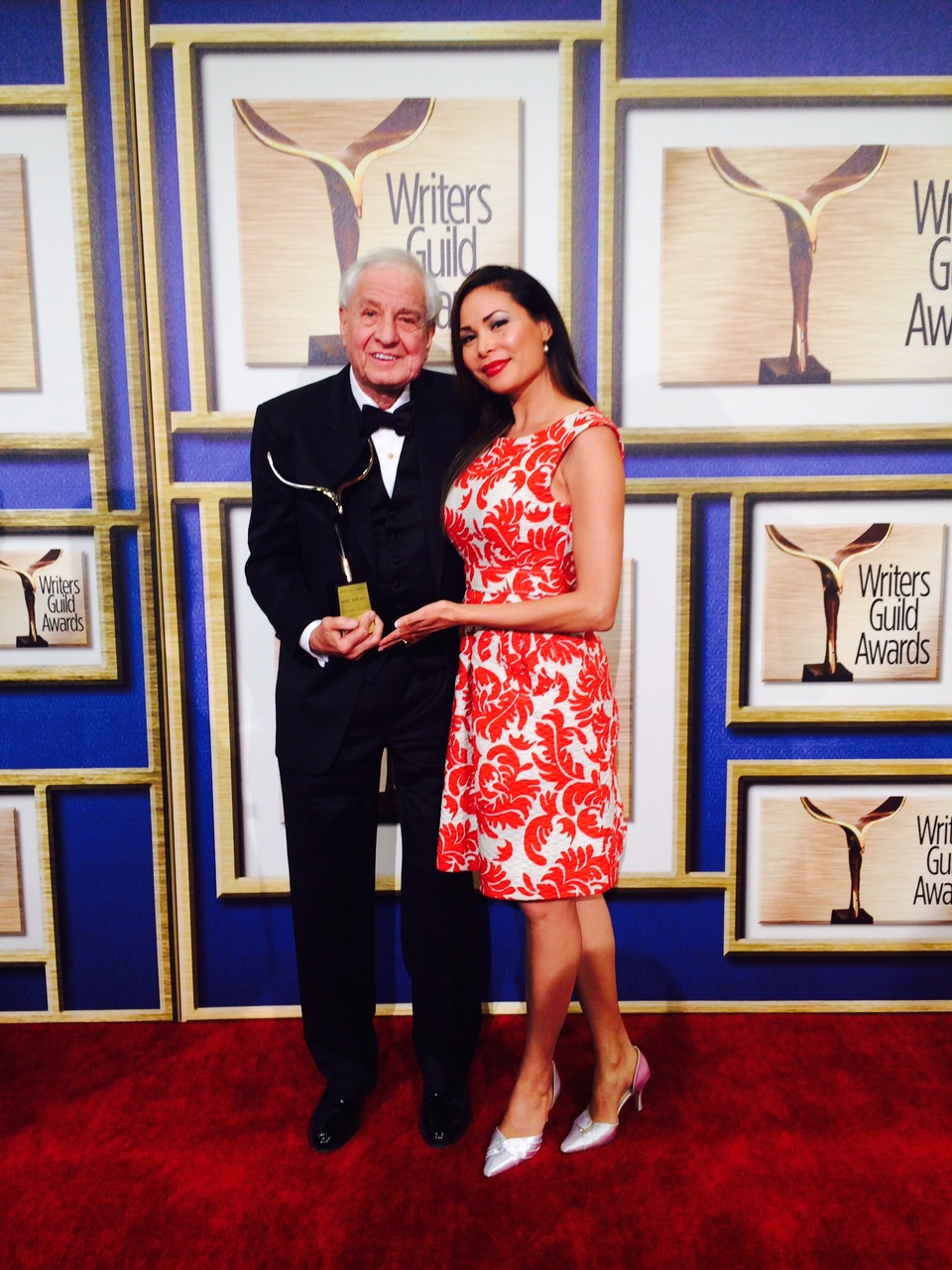 Legend Garry Marshall and Actress Radhaa Nilia at the Writers Guild Awards West 2014.