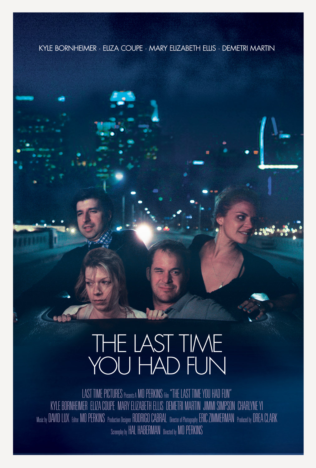 Demetri Martin, Kyle Bornheimer, Mary Elizabeth Ellis and Eliza Coupe in The Last Time You Had Fun (2014)