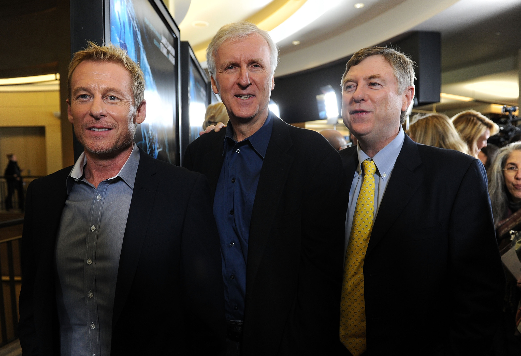 James Cameron, Richard Roxburgh and Andrew Wight at event of Sanctum 3D (2011)