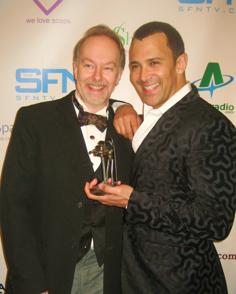 Gary Cowling with Sebastian La Cause (award winner for hustling: the web series) at Soap Webby Awards 2011