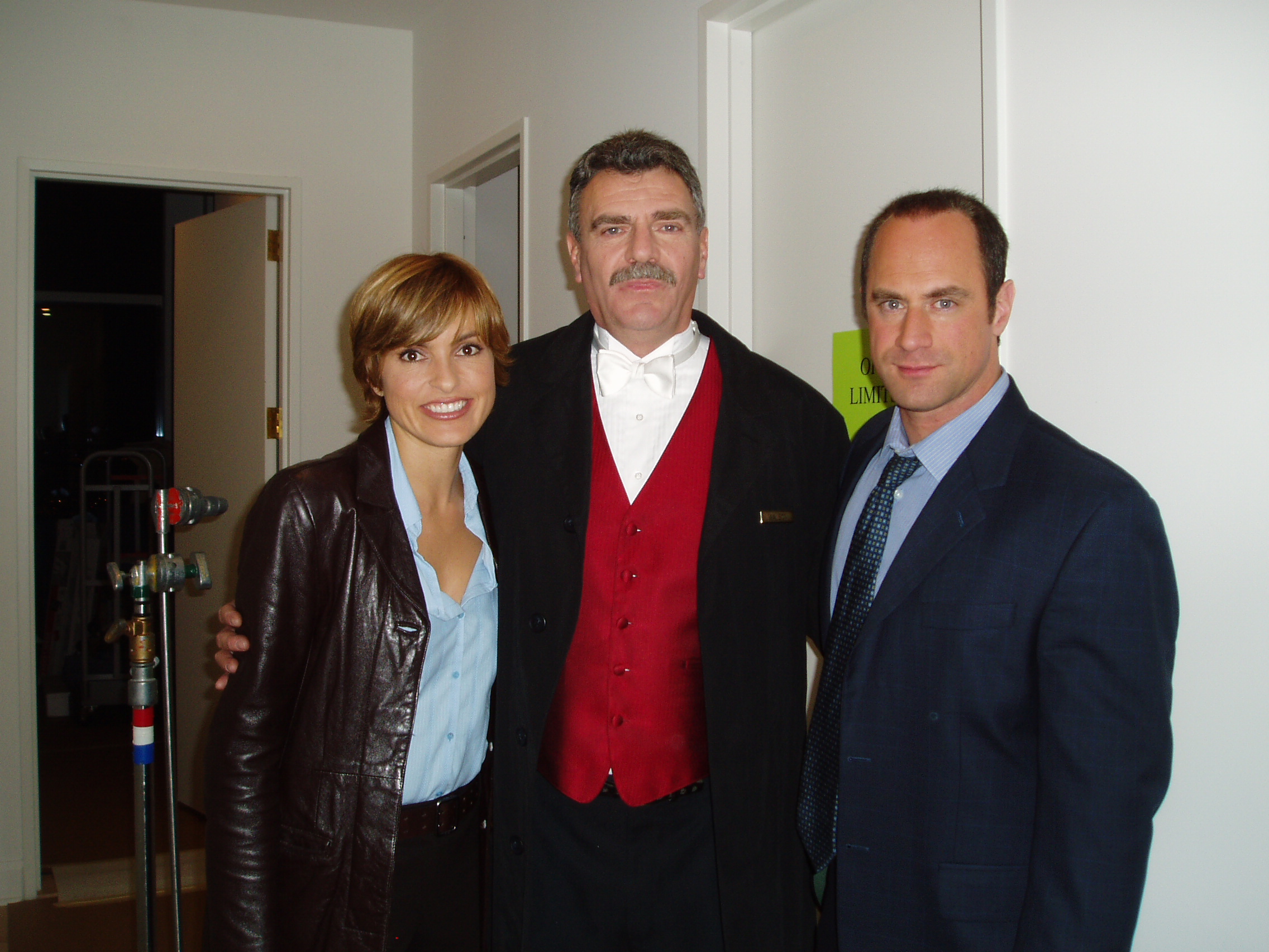 With Mariska Hargitay and Chris Meloni on the set of 