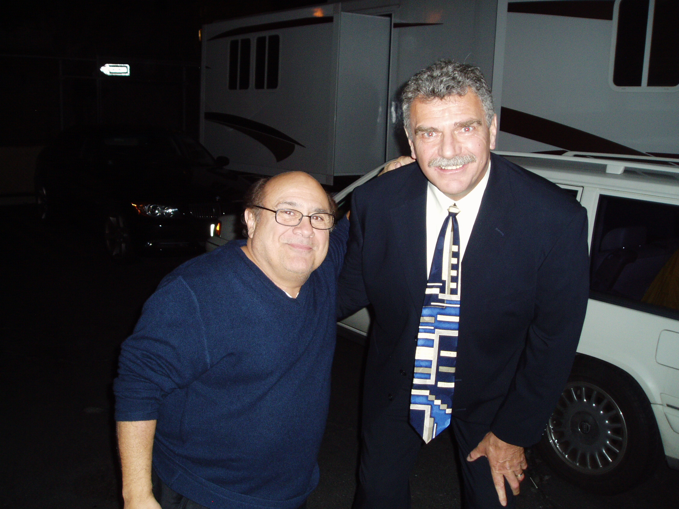 With Danny DeVito on the set of 