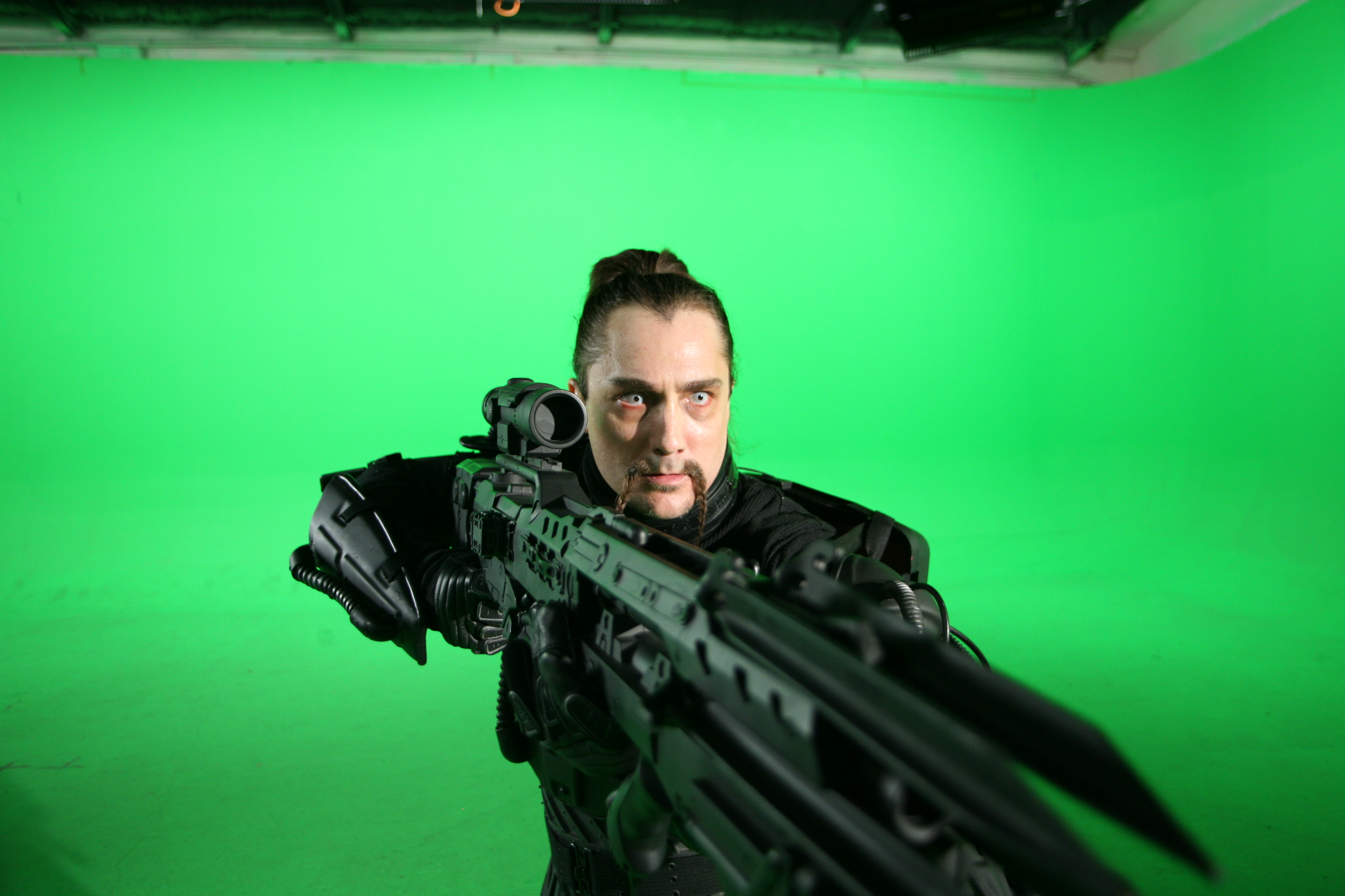 John Alton as Nephilim Infiltrator Clone on green screen for 