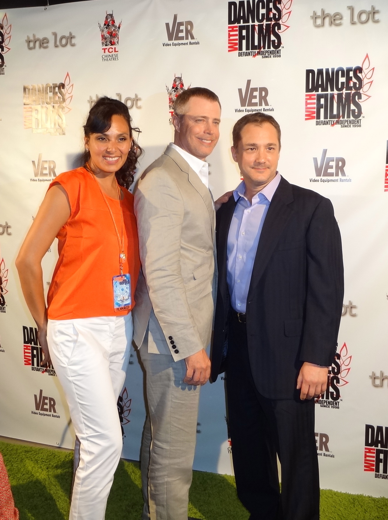 Tasha Eddy, Dir. Joe Eddy with John Alton at the 'Dances with Films' premier of Joe Eddy's 