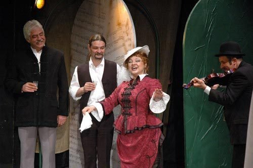 Still of Attila Bocsárszky, Péter Dudás, Árpád Pólos and Erzsébet Cs. Tóth in Dankó Pista (2005)