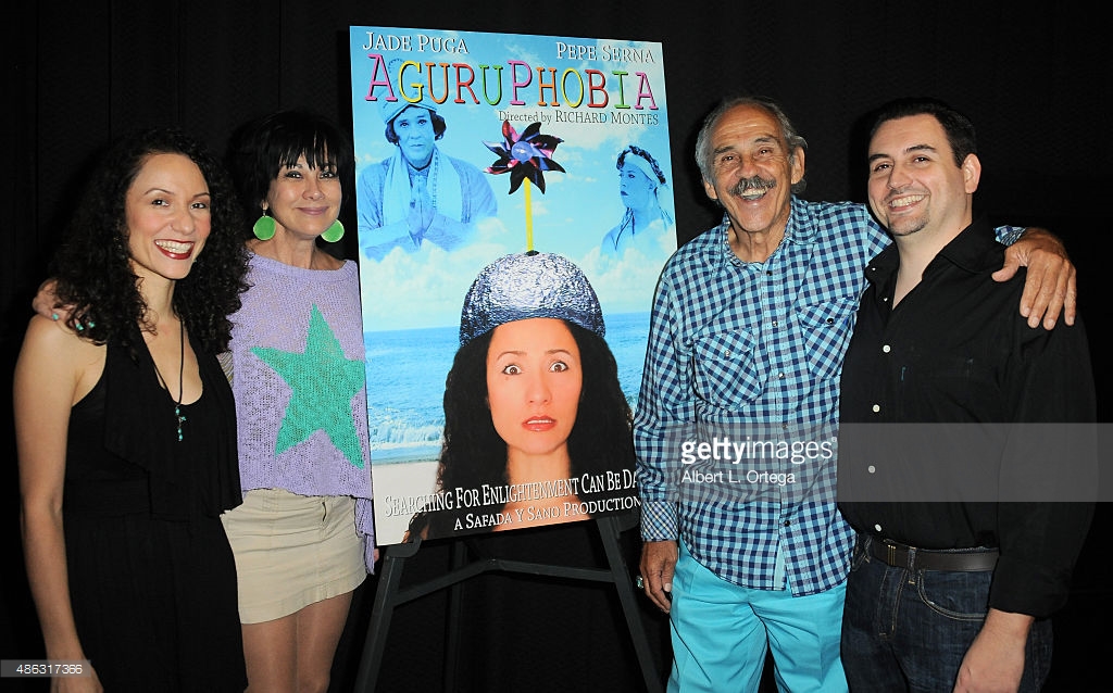 Jade Puga, Dyana Ortelli, Pepe Serna with Director Richard Montes at the Laemmle Noho7 September 2, 2015 Aguruphobia Los Angeles Premiere.