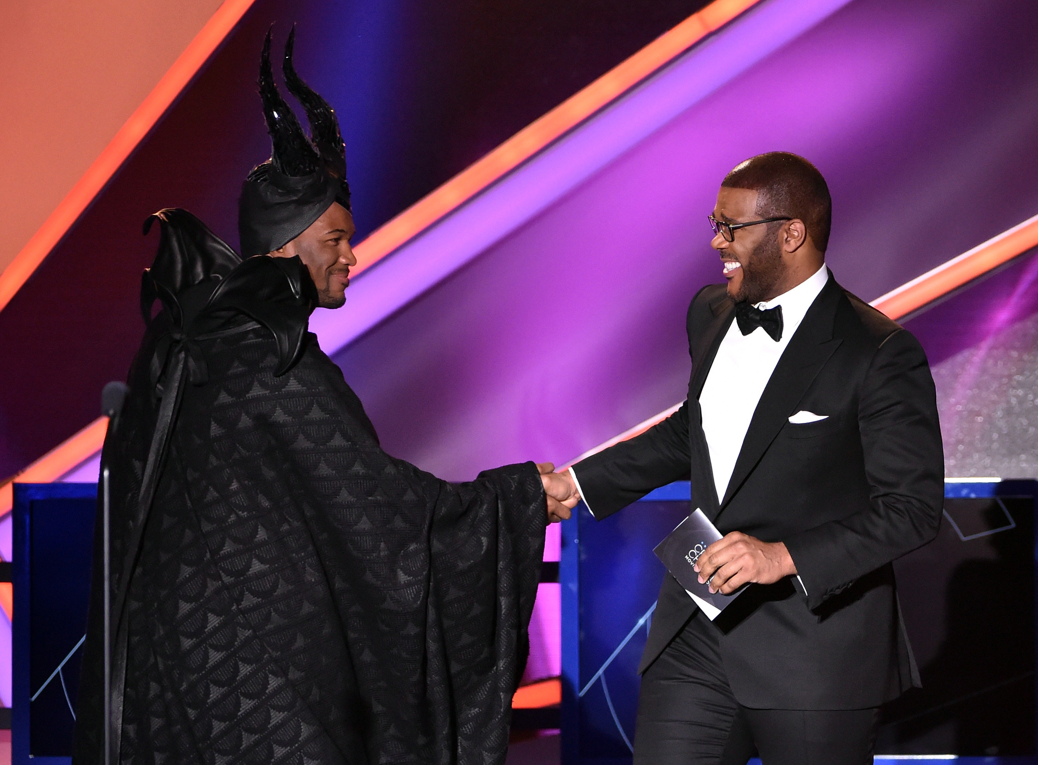 Tyler Perry and Michael Strahan