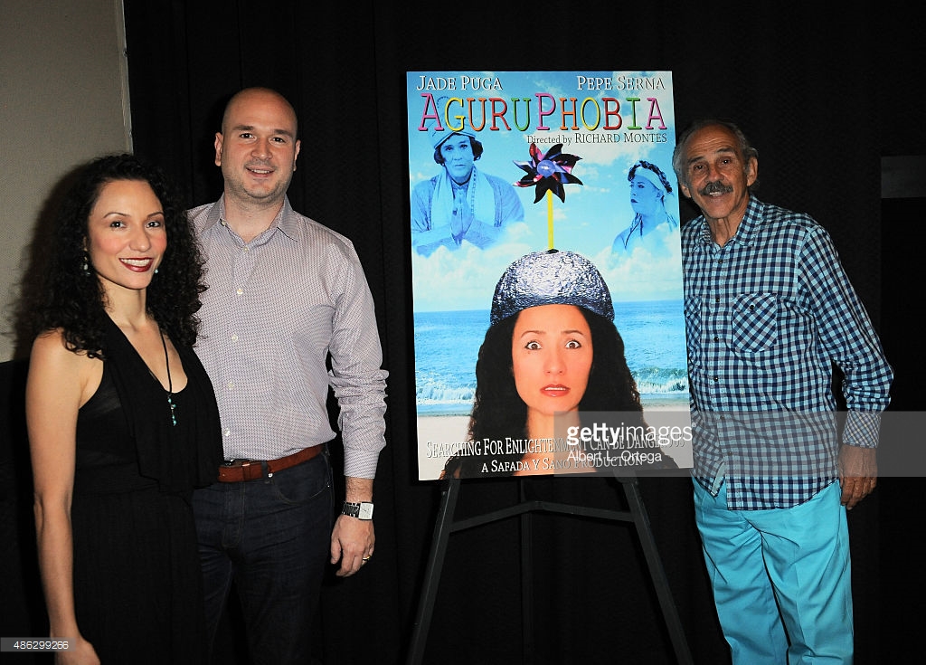 Actress,writer,producer Jade Puga, Songwriter/musician Adam Michaelson, actor/producer Pepe Serna at the Aguruphobia Laemmle Noho7 Premiere September 2, 2015.