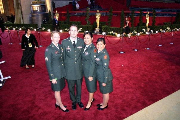 Kc Wayland and other crew members covering the 2007 Academy Awards