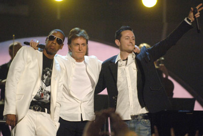 Paul McCartney, Jay Z and Chester Bennington at event of The 48th Annual Grammy Awards (2006)