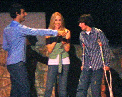 Gil Kenan, Spencer Locke and me at the Los Angeles Film Festival. I broke my foot and ankle the summer we went on the 