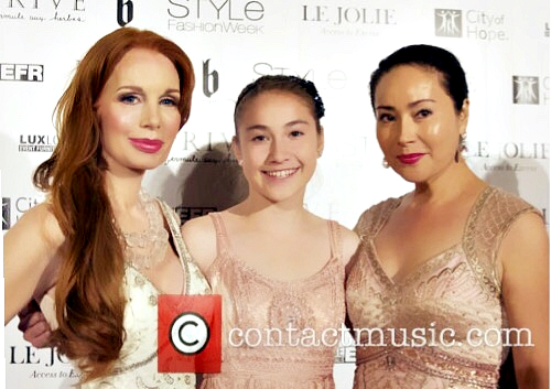 Kimberley Kates, Mary Antonovich, Christine Antonovich attend Sue Wong Fashion Show in Los Angeles.