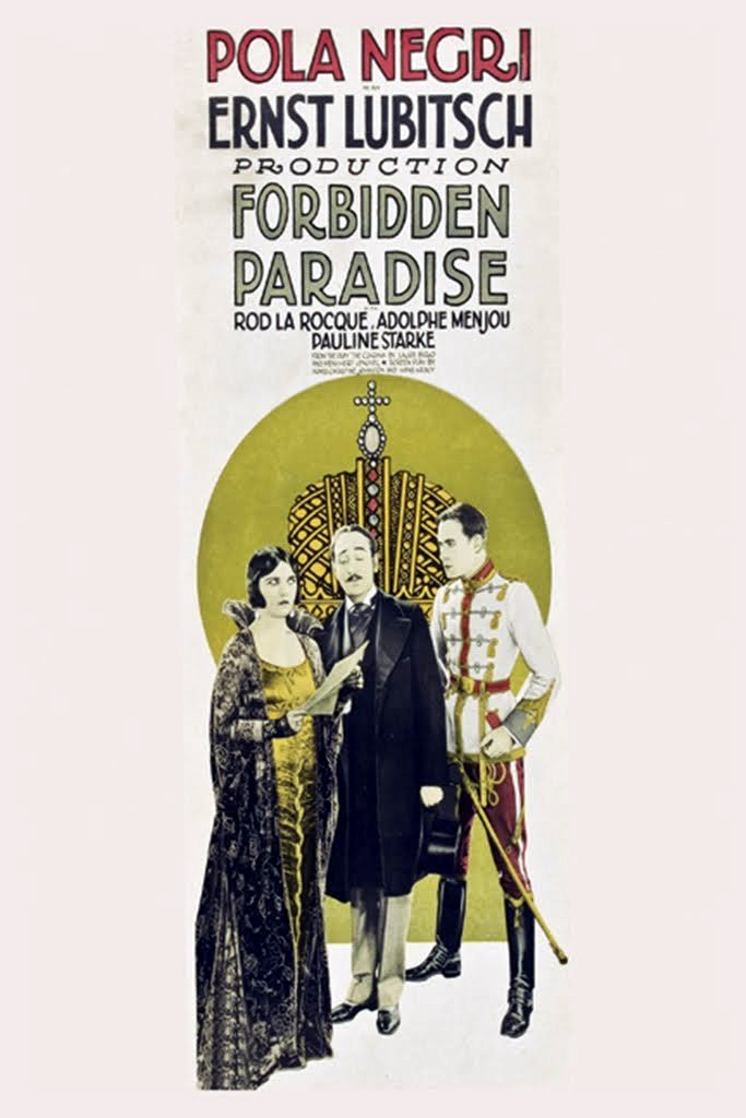 Rod La Rocque, Adolphe Menjou and Pola Negri in Forbidden Paradise (1924)