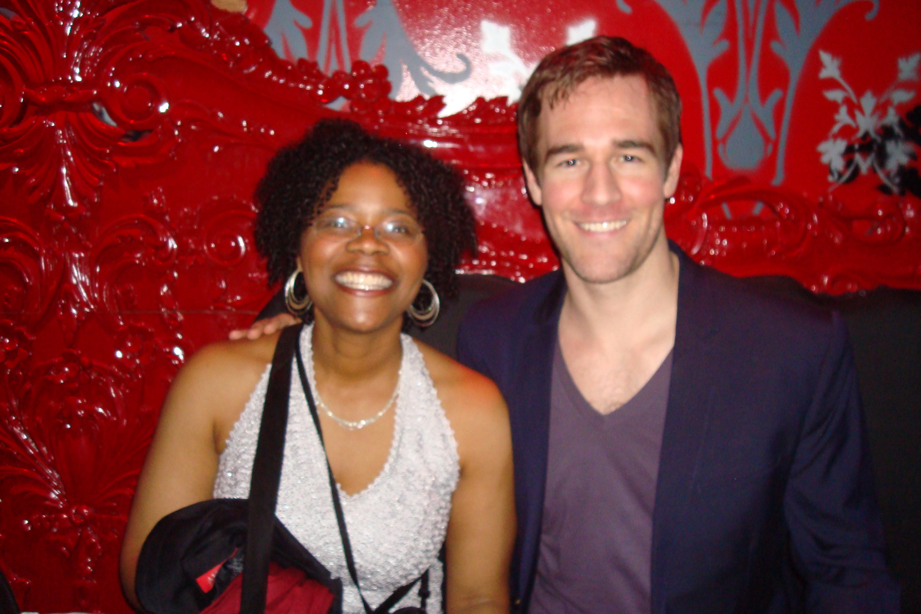 Stephanie Dawson with James Van Der Beek at the wrap party for Mercy (2010).