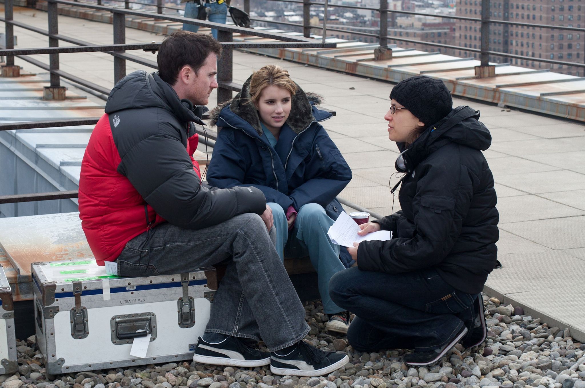 Still of Ryan Fleck, Emma Roberts and Anna Boden in It's Kind of a Funny Story (2010)