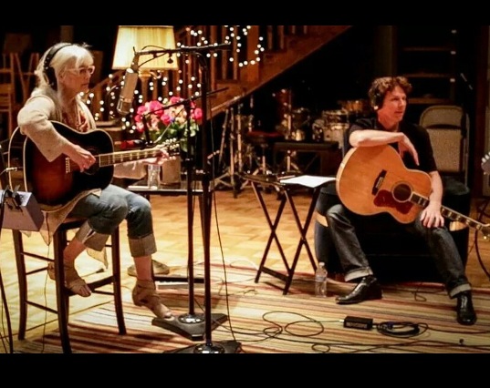Emmy Lou Harris recording with Vince Emmett for THE SONG film