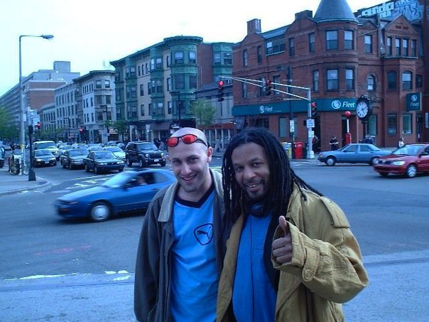 With the great Kenwood Dennard, Berklee, Boston, 2002.