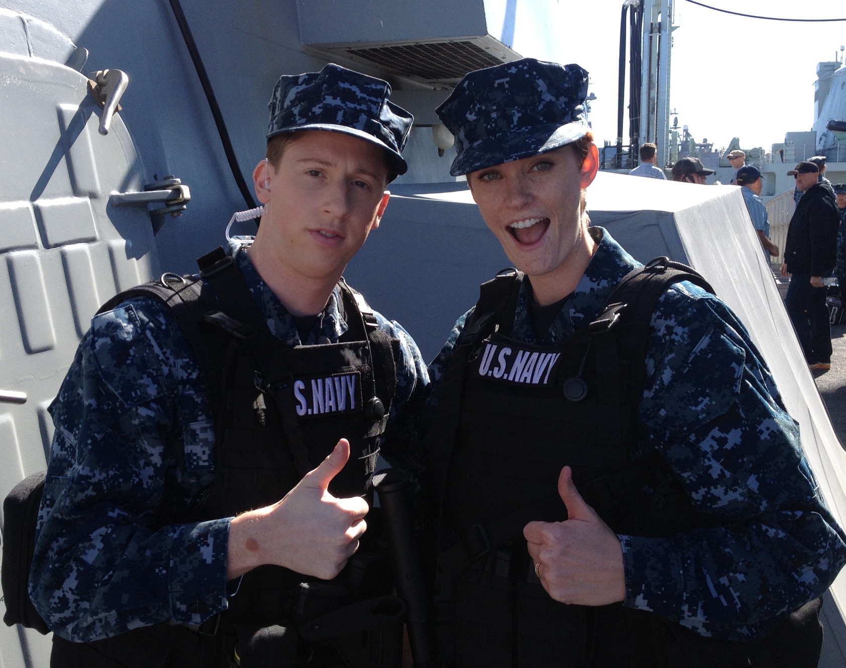 Having fun on the set of Last Ship.