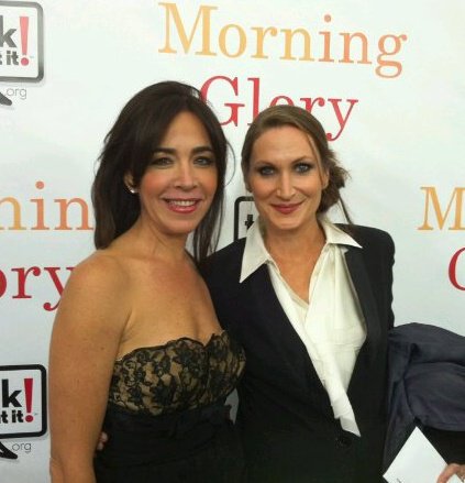 Finnerty Steeves and Kelli Joan Bennett at the MORING GLORY premiere.