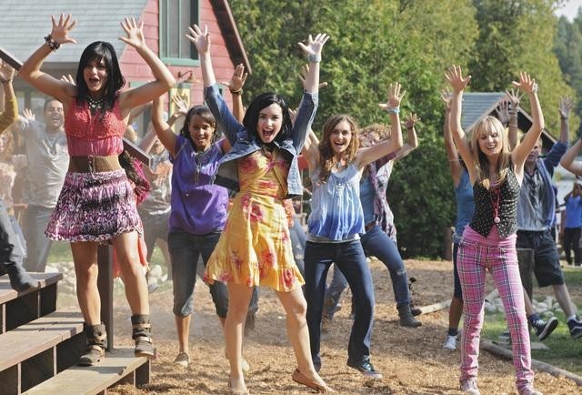 Still of Alyson Stoner, Jasmine Richards, Demi Lovato and Meaghan Martin in Camp Rock 2: The Final Jam (2010)