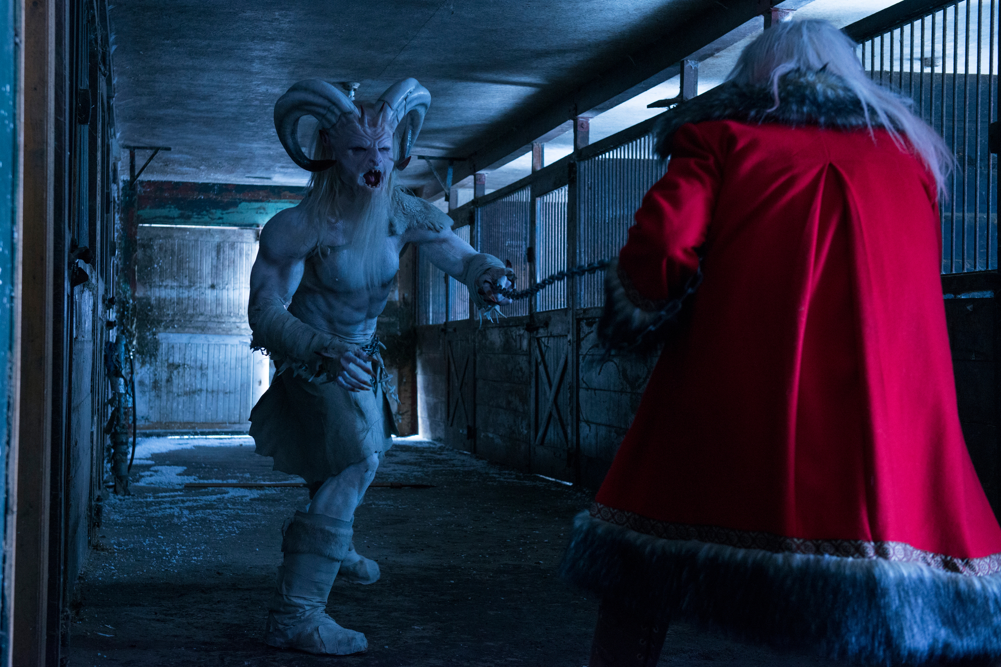 Still of George Buza and Rob Archer in A Christmas Horror Story (2015)