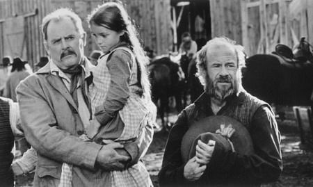 Still of Michael Jeter, Peter MacNeill and Alexis Cerkiewicz in Open Range (2003)