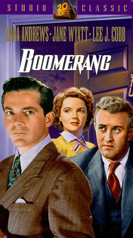 Dana Andrews, Lee J. Cobb and Jane Wyatt in Boomerang! (1947)