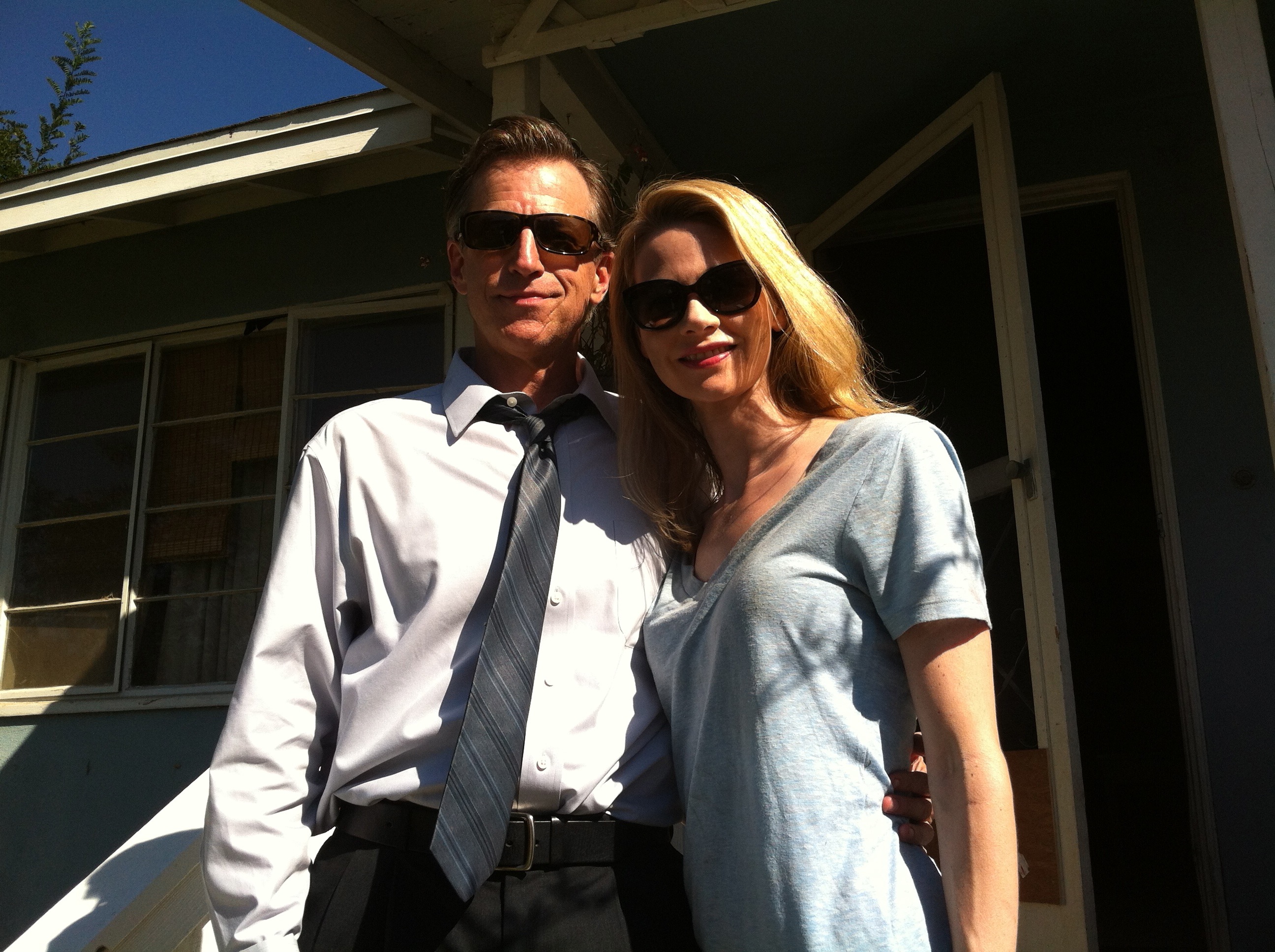 Bill Lippincott & Julia Lee on the set of Goldenstate