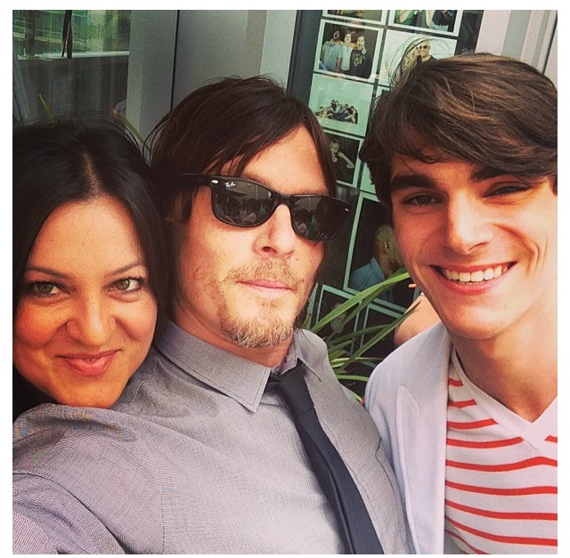 Melinda Esquibel, Norman Reedus & RJ Mitte @EW Entertainment Weekly Suite, Comic Con 2013.