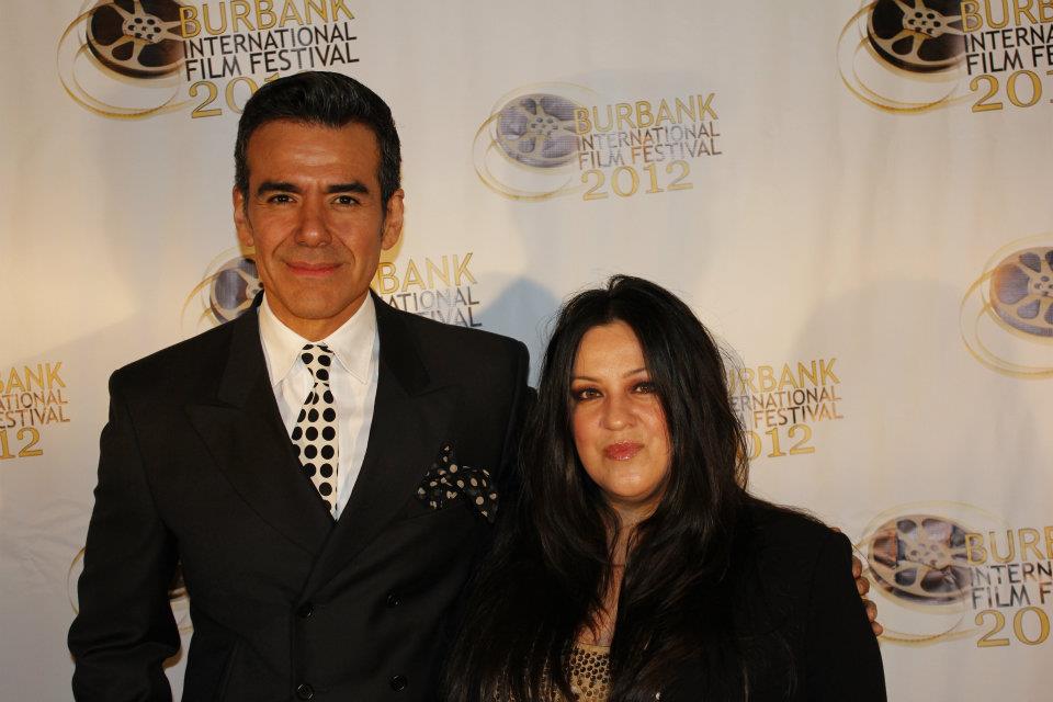 Actor Jose Yenque and Director Melinda Esquibel at the Burbank International Film Festival Fundraiser 2012