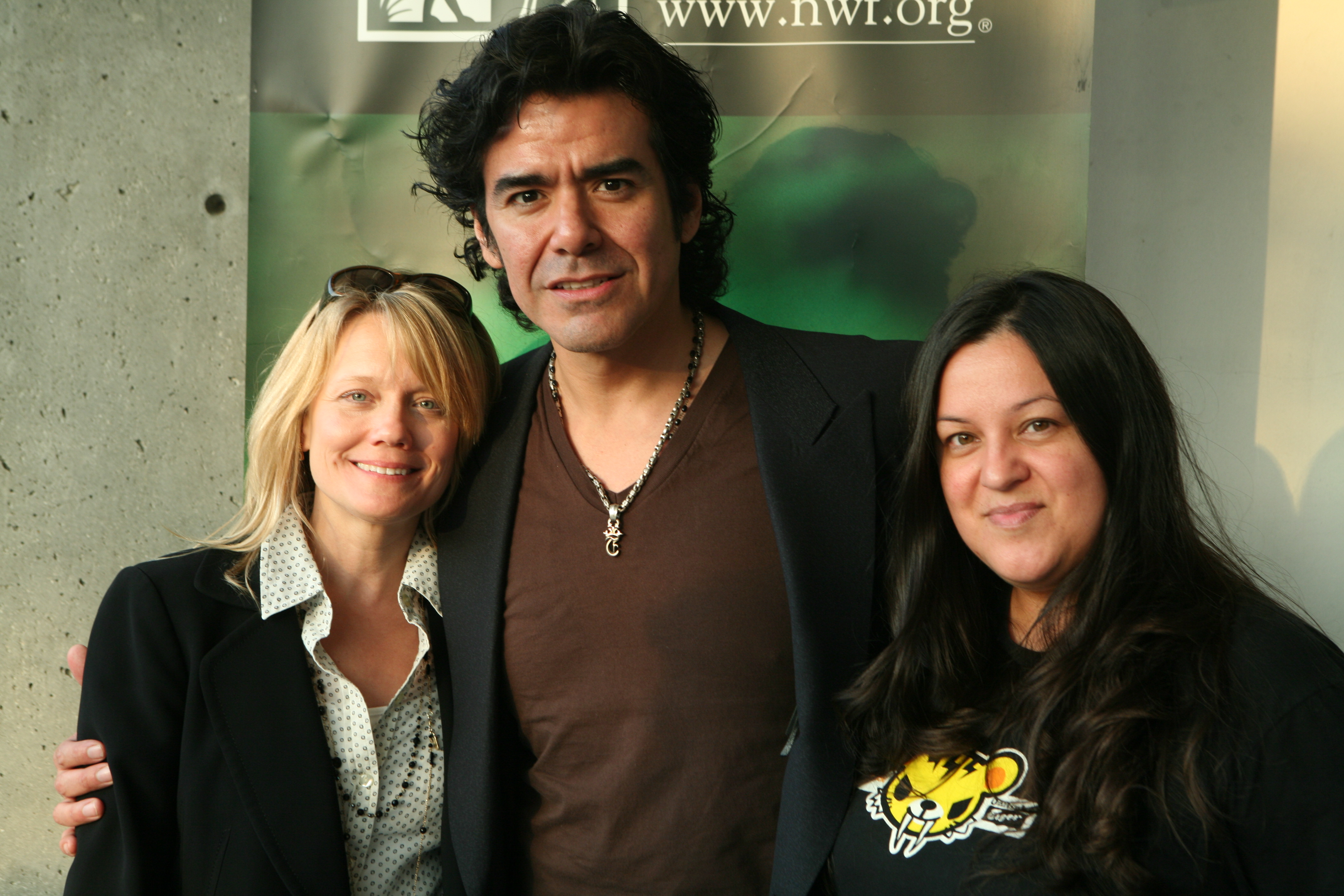 Carey Stanton, Jose Yenque and Producer Melinda Esquibel on the set of National Wildlife Federation's Campus Chillout!