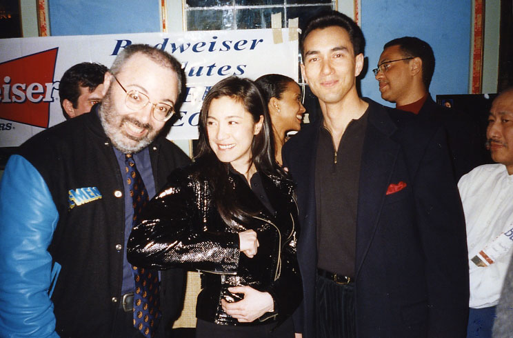 Award winning writer Ric Meyers, the scintillating leading lady Michelle Yeoh and Vincent at the Rap party of 