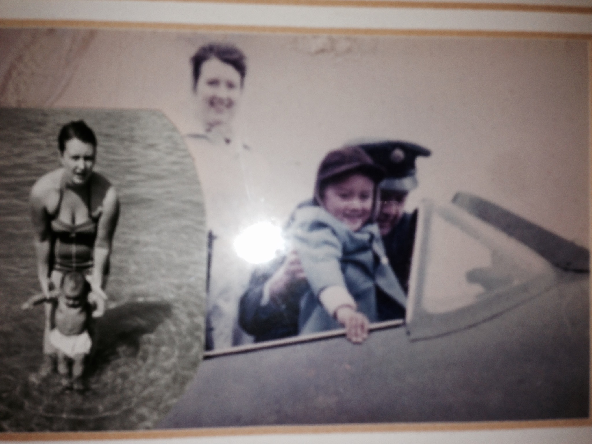 My first time in a plane (Spitfire) at the Royal Air Force Base in Abingdon, England. Here with my Mom. Also Mom and I in my birthplace Aden, Yemen.