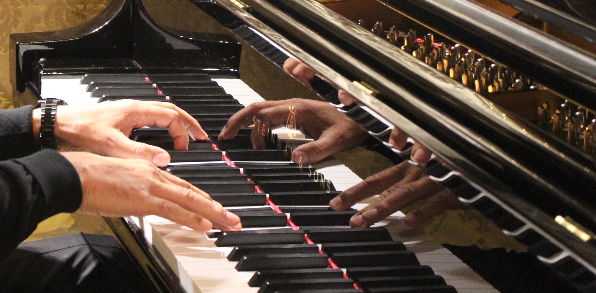 Vincent's magical hands playing the Steinway D 9ft Grand at Steinway Hall, NYC.