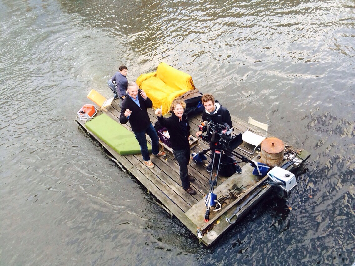 Working & Filming on the Amsterdam canals Real Housewives of Beverly Hills RHBH5 October 2014